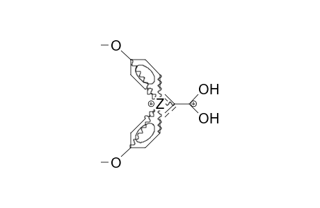 1,1-Bis(4-methoxy-phenyl)-2,2-dihydroxy-ethylene dication