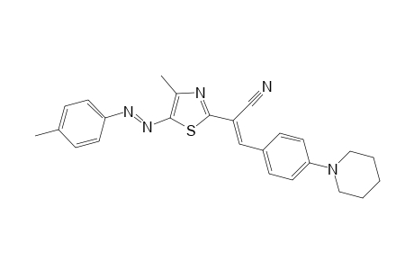 2-[4'-Methyl-5-(p-tolylazo)-1',3'-thiazol-2'-yl]-3-[(4"-piperidin-1''-yl)phenyl]-acrylonitrile