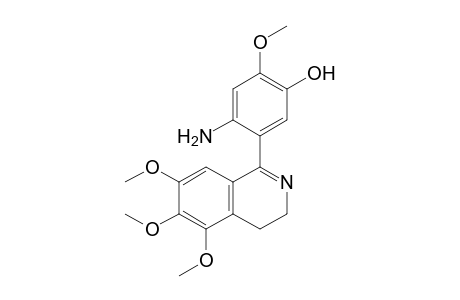 1-(2'-Amino-5'-hydroxy-4'-methoxyphenyl)-5,6,7-trimethyloxy-3,4-dihydroisoquinoline