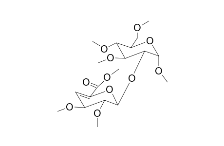 Methyl-3,4,6-tri-O-methyl-2-O-(methylester-2,3-di-O-methyl-4-deoxy.beta.l-threo-hex-4-enopyranosyl uronic acid).alpha.d-glucopyranoside