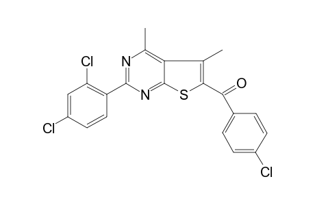 (4-chlorophenyl)-[2-(2,4-dichlorophenyl)-4,5-dimethyl-6-thieno[2,3-d]pyrimidinyl]methanone