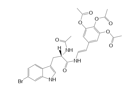 (25)-N-((1E)-5,6,7-triacetoxystyr-1-yl)-2-acetylamino-3-(6-bromoindol-3yl)propionamide