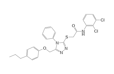 N-(2,3-dichlorophenyl)-2-({4-phenyl-5-[(4-propylphenoxy)methyl]-4H-1,2,4-triazol-3-yl}sulfanyl)acetamide
