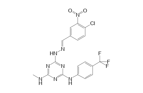 4-Chloro-3-nitrobenzaldehyde {4-(methylamino)-6-[4-(trifluoromethyl)anilino]-1,3,5-triazin-2-yl}hydrazone