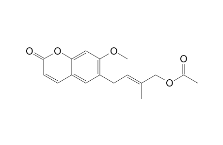 2H-1-Benzopyran-2-one, 6-[4-(acetyloxy)-3-methyl-2-butenyl]-7-methoxy-