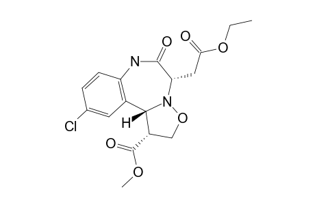 10-CHLORO-5-ETHOXYCARBONYLMETHYL-1,2,7,11B-TETRAHYDRO-1-METHOXYCARBONYLISOXAZOLO-[2,3-D]-[1,4]-BENZODIAZEPIN-6(5H)-ONE