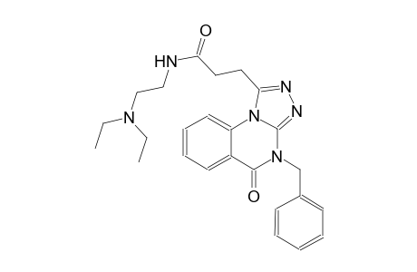 [1,2,4]triazolo[4,3-a]quinazoline-1-propanamide, N-[2-(diethylamino)ethyl]-4,5-dihydro-5-oxo-4-(phenylmethyl)-