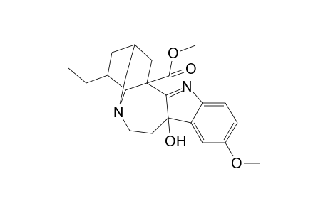 Ibogamine-18-carboxylic acid, 16,17-didehydro-9,17-dihydro-9-hydroxy-12-methoxy-, methyl ester, (9.alpha.)-