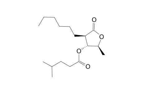 (2S,3R,4R)-4-Hexyl-2-methyl-5-oxotetrahydrofuran-3-yl 4-methylpentanoate