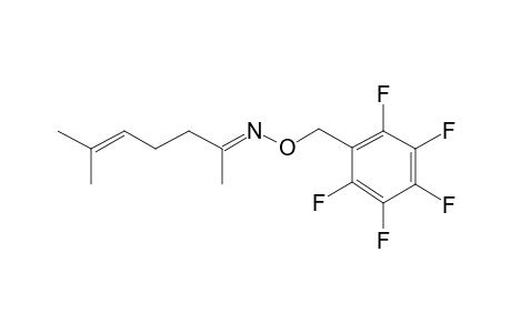 6-Methyl-5-hepten-2-one oxime, o-[(pentafluorophenyl)methyl]-