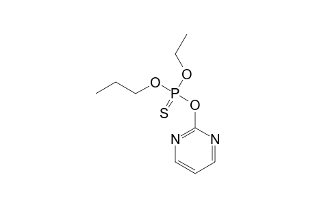 Phosphorothioic acid, O-ethyl O-propyl O-2-pyrimidinyl ester