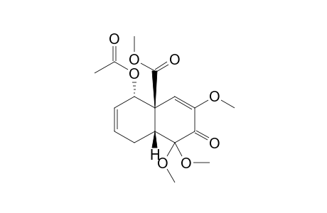 Methyl (4aS*,5S*,8aR*)-5-acetoxy-1,1,3-trimethoxy-2-oxo-1,2,4a,5,8,8a-hexahydro-4a-naphthalenecarboxylate