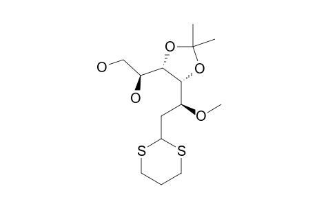 2-DEOXY-4,5-O-ISOPROPYLIDENE-3-O-METHYL-D-MANNO-HEPTOSE-TRIMETHYLENE-DITHIOACETAL