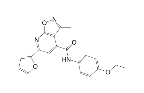 isoxazolo[5,4-b]pyridine-4-carboxamide, N-(4-ethoxyphenyl)-6-(2-furanyl)-3-methyl-