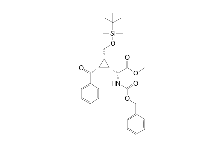 (+-)-(R)-Methyl 2-[(1S,2S,3R)-2-Benzoyl-3-({[(tert-butyl)-1,1-dimethylsilyl]oxy}methyl)cycloprpopyl]-2-{[(benzyloxy)carbonyl]amino}ethanoate
