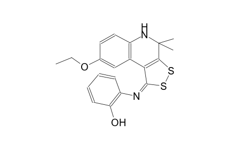2-{[(1E)-8-ethoxy-4,4-dimethyl-4,5-dihydro-1H-[1,2]dithiolo[3,4-c]quinolin-1-ylidene]amino}phenol