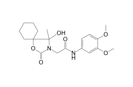 1-Oxa-3-azaspiro[4.5]decane-3-acetamide, N-(3,4-dimethoxyphenyl)-4-hydroxy-4-methyl-2-oxo-