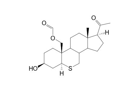 3.beta.-Hydroxy-19-formyloxy-6-thia-5.alpha.pregnan-20-one