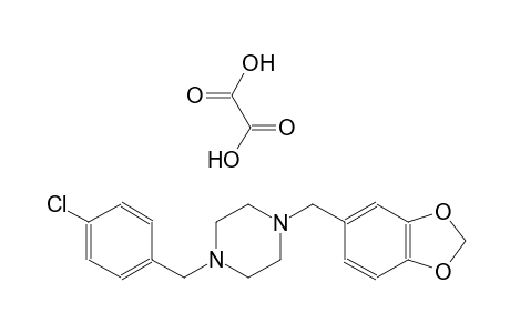 1-(1,3-benzodioxol-5-ylmethyl)-4-(4-chlorobenzyl)piperazine oxalate