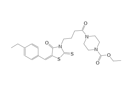 ethyl 4-{4-[(5E)-5-(4-ethylbenzylidene)-4-oxo-2-thioxo-1,3-thiazolidin-3-yl]butanoyl}-1-piperazinecarboxylate