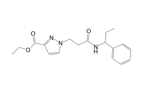 1H-pyrazole-3-carboxylic acid, 1-[3-oxo-3-[(1-phenylpropyl)amino]propyl]-, ethyl ester