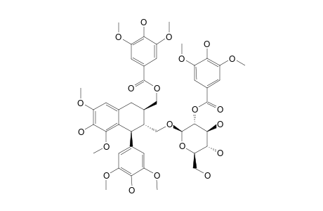 STRYCHNOSIDE;2-ALPHA-[(3,5-DIMETHOXY-4-HYDROXY)-BENZOYL]-(+)-LYONIRESINOL-3-ALPHA-[2-[(3,4-DIMETHOXY-4-HYDROXY)-BENZOYL]-O-BETA-GLUCOPYRANOSIDE