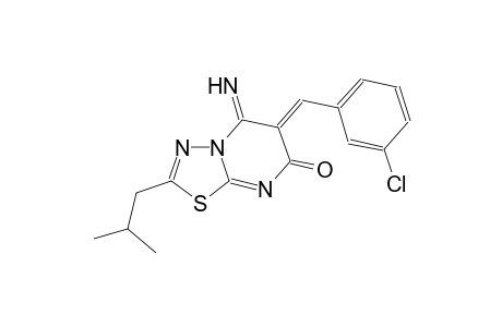 7H-[1,3,4]thiadiazolo[3,2-a]pyrimidin-7-one, 6-[(3-chlorophenyl)methylene]-5,6-dihydro-5-imino-2-(2-methylpropyl)-, (6Z)-