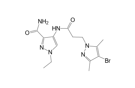 4-{[3-(4-bromo-3,5-dimethyl-1H-pyrazol-1-yl)propanoyl]amino}-1-ethyl-1H-pyrazole-3-carboxamide