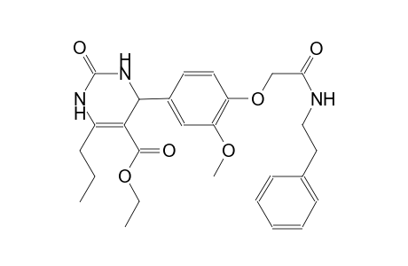 ethyl 4-(3-methoxy-4-{2-oxo-2-[(2-phenylethyl)amino]ethoxy}phenyl)-2-oxo-6-propyl-1,2,3,4-tetrahydro-5-pyrimidinecarboxylate