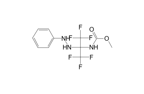 Carbamic acid, N-(2,2,2-trifluoro-1-trifluoromethyl-1-phenylhydrazinoethyl)-, methyl ester