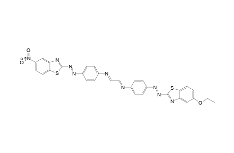 4-[(1E)-2-(5-Ethoxybenzothiazol-2-yl)diazenyl]-N-{(1E,2E)-2-{{4-(1(E)-2-(5-nitrobenzothiazol-2-yl)diazenyl]phenyl}imino}ethylidene}benzenamine