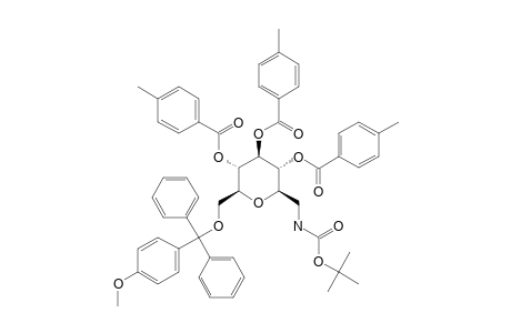 N-(TERT.-BUTOXYCARBONYL)-[6-O-(4-METHOXYTRITYL)-2,3,4-TRI-O-(PARA-TOLUOYL)-BETA-D-GLUCOPYRANOSYL]-METHYLAMINE
