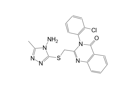 2-{[(4-amino-5-methyl-4H-1,2,4-triazol-3-yl)sulfanyl]methyl}-3-(2-chlorophenyl)-4(3H)-quinazolinone