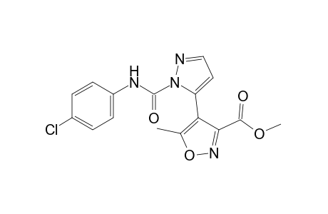 4-{1-[(p-chlorophenyl)carbamoyl]pyrazol-5-yl}-5-methyl-3-isoxazolecarboxylic acid, methyl ester