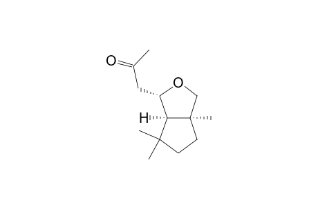 2-Propanone, 1-(hexahydro-3a,6,6-trimethyl-1H-cyclopenta[c]furan-1-yl)-, (1.alpha.,3a.alpha.,6a.alpha.)-