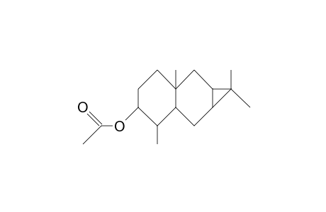 9a-Acetoxy-1,4,4,8-tetramethyl-tricyclo(5.4.0.0/3,5/)undecane