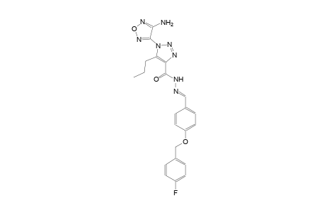 1-(4-amino-1,2,5-oxadiazol-3-yl)-N'-((E)-{4-[(4-fluorobenzyl)oxy]phenyl}methylidene)-5-propyl-1H-1,2,3-triazole-4-carbohydrazide