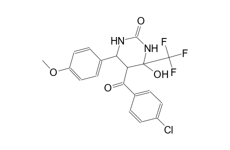 2(1H)-pyrimidinone, 5-(4-chlorobenzoyl)tetrahydro-4-hydroxy-6-(4-methoxyphenyl)-4-(trifluoromethyl)-