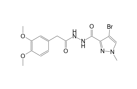N'-[(4-bromo-1-methyl-1H-pyrazol-3-yl)carbonyl]-2-(3,4-dimethoxyphenyl)acetohydrazide