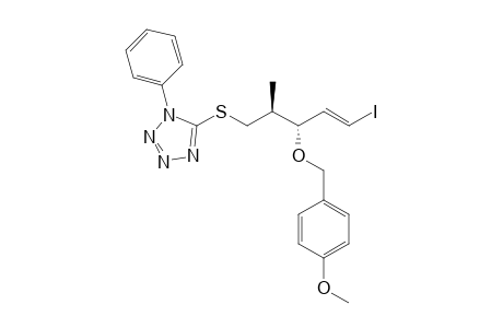 5-(((2S,3R,E)-5-Iodo-3-((4-methoxybenzyl)oxy)-2-methylpent-4-en-1-yl)thio)-1-phenyl-1H-tetrazole