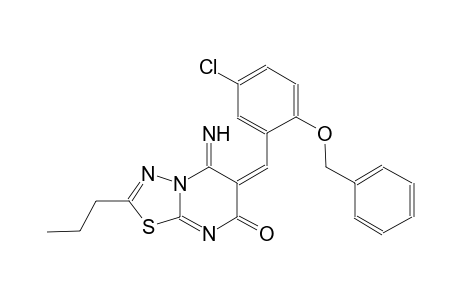 (6E)-6-[2-(benzyloxy)-5-chlorobenzylidene]-5-imino-2-propyl-5,6-dihydro-7H-[1,3,4]thiadiazolo[3,2-a]pyrimidin-7-one