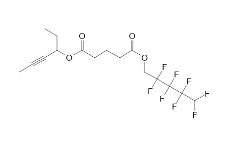 Glutaric acid, 2,2,3,3,4,4,5,5-octafluoropentyl hex-4-yn-3-yl ester