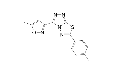 3-(5-Methylisoxazol-3-yl)-6-(p-methylphenyl)-7H-s-triazolo[3,4-b]-1,3,4-thiadiazole