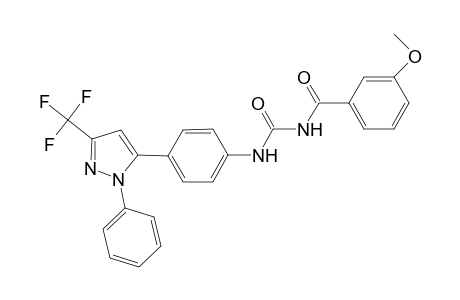 Urea, N-(3-methoxybenzoyl)-N'-[4-[1-phenyl-3-(trifluoromethyl)-1H-pyrazol-5-yl]phenyl]-