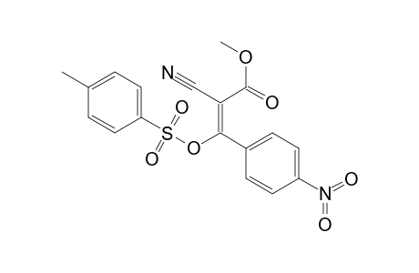 2-Propenoic acid, 2-cyano-3-[[(4-methylphenyl)sulfonyl]oxy]-3-(4-nitrophenyl)-, methyl ester, (E)-