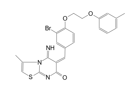 (6E)-6-{3-bromo-4-[2-(3-methylphenoxy)ethoxy]benzylidene}-5-imino-3-methyl-5,6-dihydro-7H-[1,3]thiazolo[3,2-a]pyrimidin-7-one
