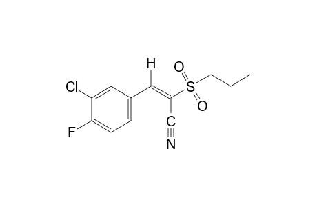 cis-3-CHLORO-4-FLUORO-alpha-(PROPYLSULFONYL)CINNAMONITRILE