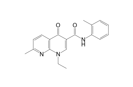 1,4-dihydro-1-ethyl-7-methyl-4-oxo-1,8-naphthyridine-3-carboxy-o-toluidide