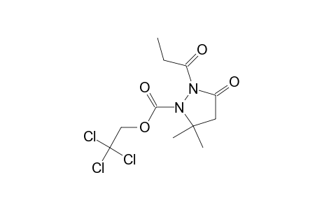 1-(2,2,2-Trichloroethoxycarbonyl)-5,5-dimethyl-2-propionylpyrazolidin-3-one