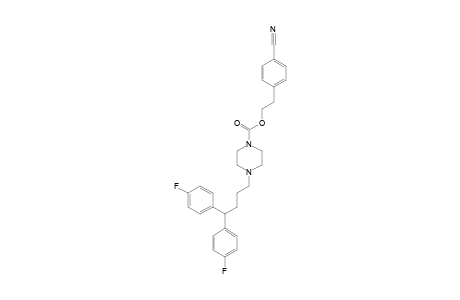 4-[4,4-BIS-(4-FLUOROPHENYL)-BUTYL]-PIPERAZINE-1-CARBOXYLIC-ACID-2-(4-CYANOPHENYL)-ETHYLESTER